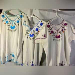 Beautifully Embroidered Ethnic Boho Blouse lot of 3  🌸🌺